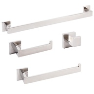 Kit Acessórios para Banheiro em Aço Inox Premium Cromado – 4 Peças Modernas - imagem 1