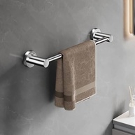 Suporte para Toalha de Rosto e Mão LUMAI em Aço Inox 28cm – Fixação por Parafuso, Ideal para Banheiro e Lavabo - imagem 5