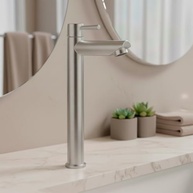 Torneira de Mesa para Banheiro com Bica Alta 1/4 de Volta em Aço Inox 304 Elegance Beltempo - imagem 3