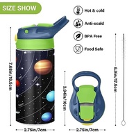 Garrafa Infantil Space Solar System - Aço Inox com Canudo Pop-Up e Alça | Design Galáxia Estrelada - imagem 4