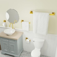 Conjunto de 4 Acessórios para Banheiro em Aço Inoxidável 304 Dourado - Moderno e Resistente - imagem 2