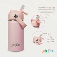 Pippo | Garrafa Térmica Infantil Rosa - Aço Inox com Parede Dupla, BPA-Free, Ideal para Bebidas Quentes e Frias - imagem 5