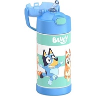 THERMOS FUNTAINER Garrafa de Água com Canudo 340g - Isolada a Vácuo, Aço Inoxidável, Azul - imagem 5