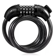 Cadeado Reforçado para Moto e Bicicleta com Senha - Cabo de Aço 1000mm x 10mm (Preto) - imagem 2