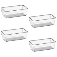 Acrimet Organizador Modular para Gavetas e Armários - Kit com 4 Potes Transparentes Pequenos - imagem 2