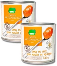 Kit 2 Unidades Doce De Leite Zero Lactose Zero Açúcar São Lourenço Lata 345g - imagem 1
