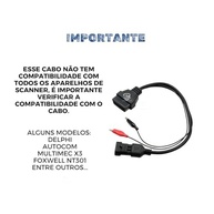Cabo Adaptador OBD2 16 Pinos para Fiat 3 Pinos: Diagnóstico Essencial para Carros Antigos - imagem 4