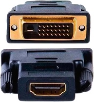 Adaptador DVI Macho para HDMI Fêmea 24+1 Pinos: Conecte Seu PC e Notebook com Alta Qualidade! - imagem 1