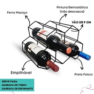 Adega Empilhável com Porta-Garrafas em Ferro – Organize sua Coleção com Estilo - imagem 5