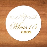 Adesivo 15 Anos Dourado: Brilho e Sofisticação! - imagem 1