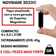 Kit 2 Suportes Magnéticos Veicular Universal 360° Carro GPS Imã Neodímio Adesivo Discreto - imagem 5