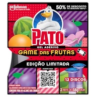 Pato Desodorizador Sanitário Gel Adesivo Game das Frutas - 12 Discos para Banheiro - imagem 2