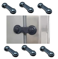 Kit 6 Travas de Segurança para Portas, Gavetas e Geladeiras com Adesivo 3M - Preto - imagem 3