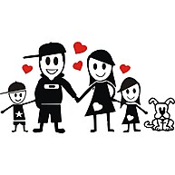 Adesivo Família: Decore com Amor! 🐶❤️ - imagem 1
