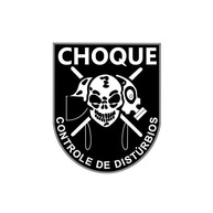 Adesivo Vinil Militar "Choque - Controle de Distúrbios" Preto - 8x10cm - imagem 2
