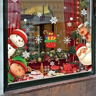 Adesivos de Natal para Janela - Flocos de Neve, Bonecos e Renas | Decoração Festiva para Casa e Comércio - imagem 1