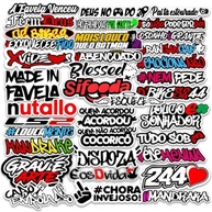 Super Kit 50 Adesivos Frases Criativas para Carro, Moto, Bike, Bagagem, Caderno e Notebook - Sticker Cartela - imagem 2