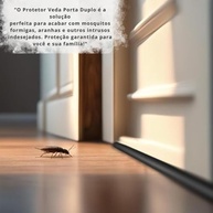 Kit 2 Protetores Veda Porta Duplo 80cm: Adeus Insetos, Poeira e Ruídos! - imagem 4