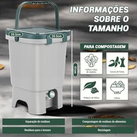 Composteira Doméstica 20L - Produza Adubo Orgânico em Casa com Facilidade - imagem 4
