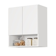 Armário Aéreo Organizador Multiuso Bela 2 Portas Branco - Solução Inteligente para Cozinha, Sala e Lavanderia - imagem 1