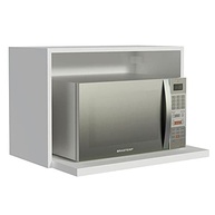 Armário Aéreo Madesa Acordes 60cm com Nicho para Microondas - Design Moderno em MDF Branco - imagem 4