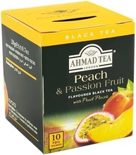 Ahmad Tea London Chá Preto Peach & Passion Fruit 10 Saquinhos De Chá 20G - imagem 1