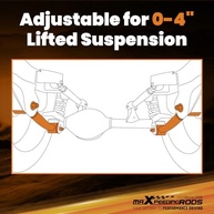 Braços de Controle Inferior Ajustáveis maXpeedingrods para Jeep Wrangler TJ, Cherokee XJ/MJ, Grand Cherokee ZJ/WJ (0-8" Lift) - imagem 5