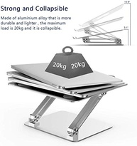 Suporte de Alumínio Ajustável para Notebook e MacBook 11" a 17" - 360° Giratório com Proteção em Silicone - imagem 4