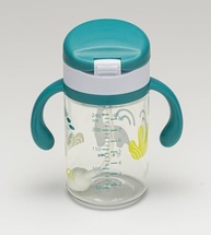 Copo de Treinamento com Canudo e Alça Dino Azul 240ml Twibex - Ideal para Bebês a Partir de 6 Meses - imagem 5