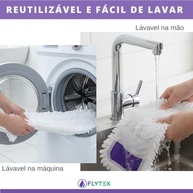 Mop Pó com Cabo Retrátil em Aço Inox 55cm - 1,52m de Alcance | Refil Microfibra para Limpeza Eficiente - imagem 5