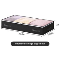 Organizador de Armazenamento Sob a Cama 90L com Janela Transparente e Alças Reforçadas - imagem 2