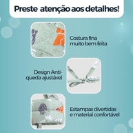 Protetor de Cabeça Bebê DUPIN: Segurança e Conforto 100% Algodão Ajustável - imagem 5