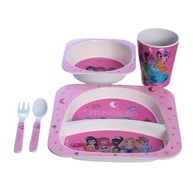 Kit Alimentação Infantil Princesas Disney - Prato, Bowl 350ml, Copo 250ml e Talheres em Fibra de Bambu - imagem 4
