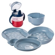 Kit Alimentação Infantil 5 Peças - Pratos + Tigela + Caneca com Bico - Plasútil - imagem 2