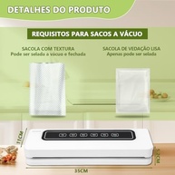 Seladora a Vácuo Multifuncional 110V-220V: Preserve Alimentos Frescos por Mais Tempo! - imagem 3