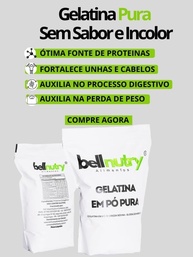 Gelatina Sem Sabor Pura E Incolor 500g - Bellnutry Alimentos - imagem 2