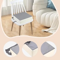 Assento Elevatório Infantil para Cadeira de Cozinha - Menolana Almofada Portátil com Capa Removível em Couro PU Impermeável - imagem 4