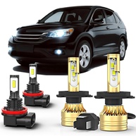 Kit Farol LED 9003 H4 Alta Baixa + Neblina H11 para Honda CR-V CRV 2007-2014 | 22000lm 6000K Branco Plug and Play - imagem 1