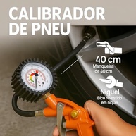 Calibrador de Pneus Profissional 220 PSI: Alta Precisão para Carro, Moto e Caminhão | Mangueira Flexível - imagem 4