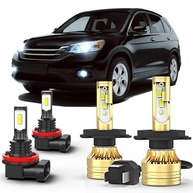 Kit Farol LED 9003 H4 Alta Baixa + Neblina H11 para Honda CR-V CRV 2007-2014 | 22000lm 6000K Branco Plug and Play - imagem 2