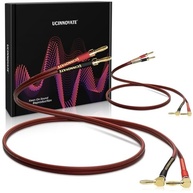 Cabo de Alto-Falante UCINNOVATE 14 AWG OFC HiFi 2m com Plug Banana Ângulo Reto Dourado (2 Peças) - imagem 2