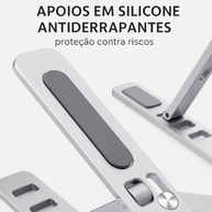 Suporte Dobrável para Notebook 6–17" em Alumínio – Ergonômico, com 7 Níveis de Altura, Leve e Portátil - imagem 5