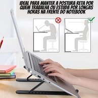 Suporte de Alumínio Ajustável para Notebook, Celular e Tablet – 6 Ângulos, Portátil e Ergonômico - imagem 4
