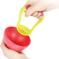 Preparador de Papinhas Multifuncional com Amassador e Base Antiderrapante - Bowl Vermelho - imagem 3