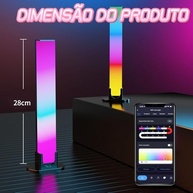 Barra de Luz LED RGB com Controle Remoto e Sincronização Musical - Transforme Seu Ambiente! - imagem 4