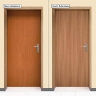 Adesivo Decorativo para Porta de Madeira Lisa Marrom - Transforme seu Ambiente com Estilo - imagem 4