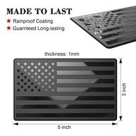 Pacote 2 Adesivos Bandeira Americana 3D Carro 12,7cm - Emblema Jeep, Caminhão, SUV - imagem 3