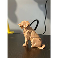 Estátua Golden Retriever 3D: Decore com Amor! - imagem 1