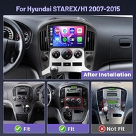 Central Multimídia Android 9" para Hyundai Starex/H1 (2007-2015) com Carplay, GPS e Câmera AHD - imagem 3
