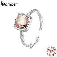 Anel de Noivado Laranja Bamoer: Elegância em Prata 925 - imagem 1